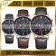 Relogio Masculino rose gold tone steel case relief index corium watch