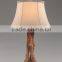 2015 Poly base table lamp/light with white shade for decorate with UL