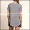 custom tshrit women oversized tshirt wholesale women with long line                        
                                                Quality Choice