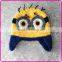 crochet minion beanie and diaper cover clothing set despicable me knit baby outfit cartoon baby outfit photography props