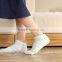 Classic design women thick striped coral velvet socks floor socks five toe socks