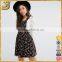High quality print floral square neckline regular fit true to size a-line dress for women