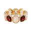 2015 new 18k Thick gold crystal gemstone bracelet