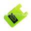 2016 Novelty flexible custom made silicone mobile phone card with adhesive back, phone case card holder