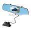 dual lens camera Car Dvr Rearview Mirror Camera 5 inch HD Display with Reversing Parking Sensors Backup Camera user manual