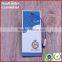 New Design Pink Embossed String Luggage Hang Tag With Metal Logo