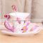 Best selling ceramic peacock coffee cup and saucer set