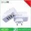 CE,RoHS approved fast charging 5V 4.5A 4 usb port mobile travel charger