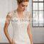 (MY7790) MARRY YOU Elgant Backless Mermiad Full Lace Cap Sleeve Wedding Dress