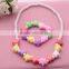 >>>2016 New Korean style kids candy color sea star jewelry set children fashion handmade beaded starfish necklace bracelet/