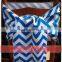 high quality blue chevron satin chair sash for wedding chair bowtie
