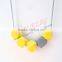 Yellow&gray hexagon silicone teething beads necklace copper beads baltic amber teething necklace Discount Price TN021