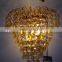 luxury led wall lamp with gold and crystal CMF--005