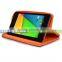 Book style tablet PU cover cases in stock Brik series-Unique design zipper case