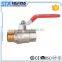 ART.1021 1/2" 3/4" brass angle ball valve switch CE/ISO approved high pressure and forged manual power ball valve made in China