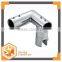 Bathroom 3 way 135degree T-shape SUS/Aluminum square tube connector,metal pipe clips closed Bonding pipe connector