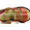 High Quality Brown Crochet Baby Open Sandals with Genuine Leather
