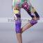 Colorful Printed Workout Fitness Bottom Sublimated Women Gym Capri Pants
