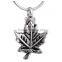 SRP8370 Fashion Maple Leaf Ashes Keepsake Memorials Cremation Jewelry Stainless Steel Cremation Urn Pendant