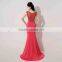 Hot Sale Fashion Custom Sleeveless Red Sexy Formal Beaded Evening Dress Backless Mermaid Red Sexy Formal Beaded Evening Dress