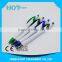 White Barrel Click Ball Pen With Transparency Plunger Clip and Tip
