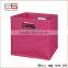 Hot online store folding fabric closet storage cube with metallic handle