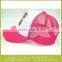 HOT sale pink white sports mesh cap, fashion grils trucker hat mesh