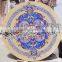 Italion Creama Lapis Pietra Dura Round Stone Inlay Table Tops, Pietre Dure Table Top