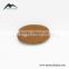 Camel Oval Shape 2 Holes Real Leather Label Button