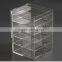 Deluxe Diamond Handle Clear Acrylic Makeup Organizer 5 6 7 Drawer Kardashian-style Storage Box Cube Case w Flip Top Quality