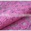 High quality polyester pink floral water soluble battenburg lace fabric allover