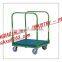 panel cart with 3 uprights , 6 x2 " swivel heavy duty casters ,and wood deck covered with carpet