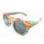 Multi Colors Design Wholesale Custom Real Rainbow Wood Sunglasses 2017