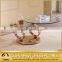 new model round golden stainless steel extendable coffee table