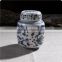 Chinese blue decal ceramic cremation pet urn