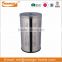 Square Plastic Lid Stainless Steel Laundry Bin