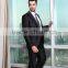 2015 custom made fashion satin lapel black suits for men