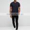 2016 High Quality Custom Short Sleeve V-Neck Black Mens Cotton Polyester Breathable Casual Plain T-Shirt