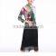Chinese ink and wash panting double buttons for women folding dress