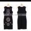 Maxnegio fashion designer woman bodycon embroidered dress