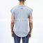 Loose Fit Ladies Workout T Shirt Rolled Short Sleeve Curved Hem T Shirt Round Bottom Fitness T Shirt