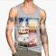 Cheap High Quality Custom Sublimation Printed Mens Stringer Tank Top Wholesale