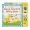 Children sound board book 5 buttons music book with die cutting patterns