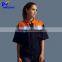 Cheap work navy safety led hi vis t-shirt with reflective tape