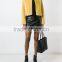 Shandao OEM fine quality long sleeve fashional polyester custom knitted mink fur coat