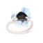 Fabric Hair Ties Flower Blue