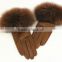 Whosale Sexy Leather Gloves With Fox Fur, Fox Fur Gloves For Women
