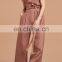 Fashion Cap Sleeves cut-out Linen Blend deep v neck wide-leg women Jumpsuit