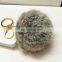 Stylish and fluffy rabbit fur key chain