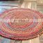 Braid Cotton and Jute Indian Multi Color Floor Rug round yoga mat 2, 3 and 5 Feet